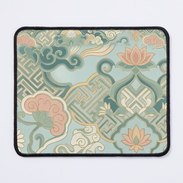 Item preview, Elegant Celadon Green Korean Dancheong All-over Seamless Pattern designed and sold by SOOstudio73.