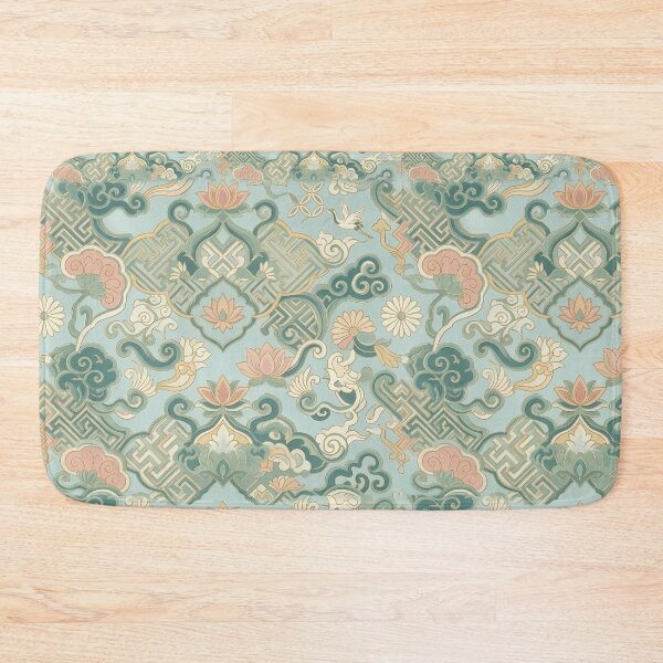 Item preview, Elegant Celadon Green Korean Dancheong All-over Seamless Pattern designed and sold by SOOstudio73.