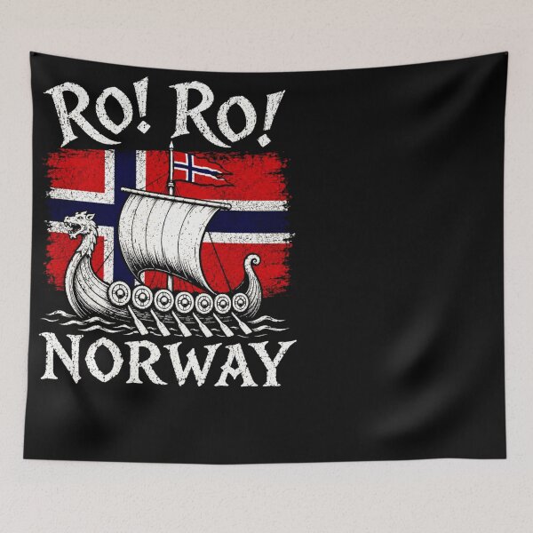 Item preview, Norwegian Viking Ship Norway Flag Row Country Heritage designed and sold by jackelmbradyt.