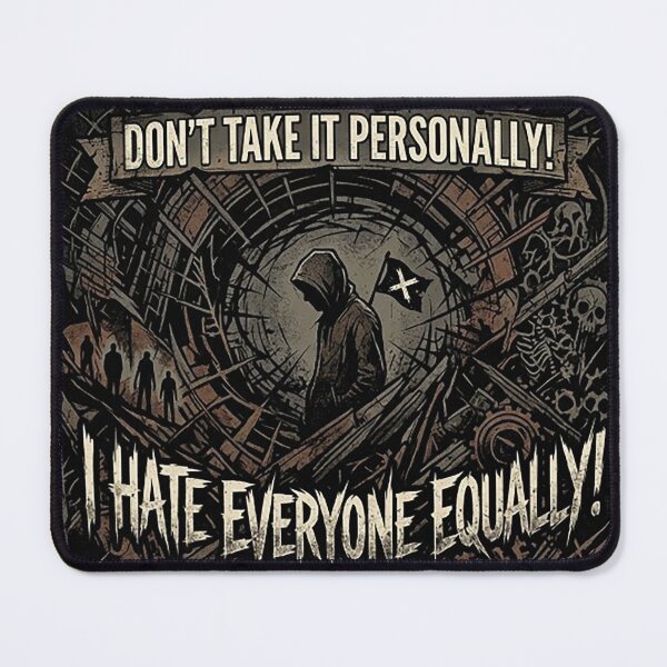 Item preview, Don't Take It Personally – I Hate Everyone Equally | Dark Gothic Grim Reaper Humor Design designed and sold by Alchemy Forge.