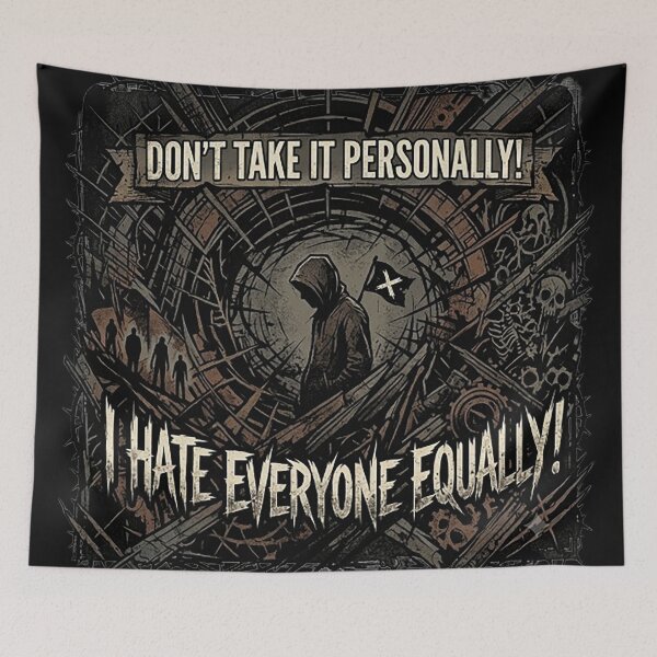 Item preview, Don't Take It Personally – I Hate Everyone Equally | Dark Gothic Grim Reaper Humor Design designed and sold by Alchemy Forge.