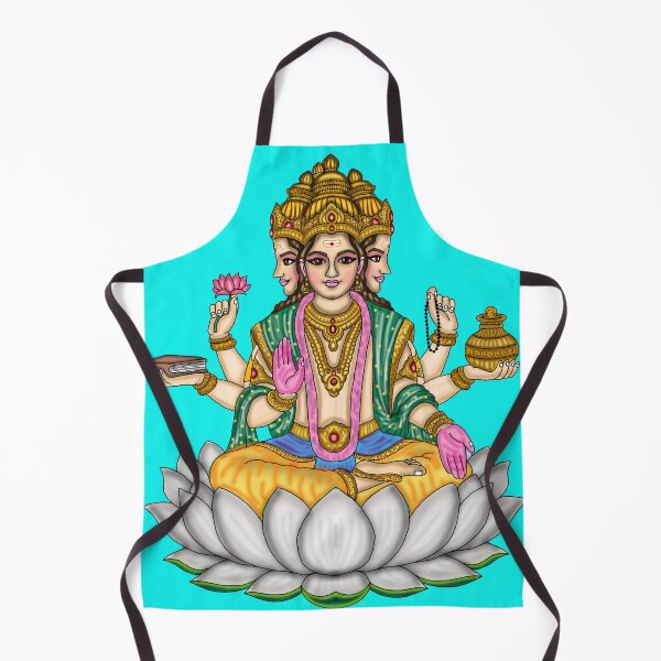 Item preview, Lord Brahma Artwork | Divine Hindu Creator God Digital Painting Illustration designed and sold by Harshit_Digital_Arts.