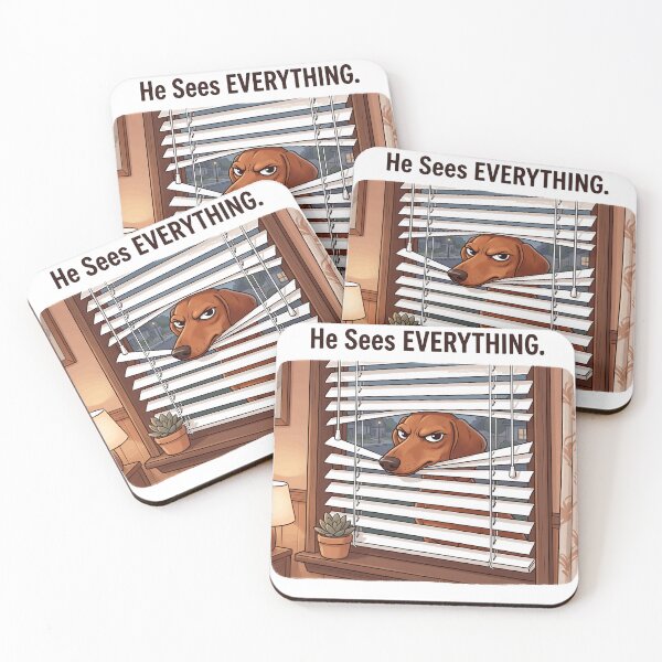 Item preview, Neighborhood Watch Dachshund – He Sees Everything Funny Dog designed and sold by jgoteiner.