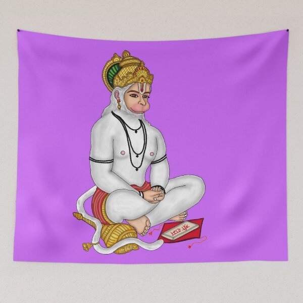 Item preview, Lord Hanuman Artwork | Divine Hindu God Digital Painting Illustration designed and sold by Harshit_Digital_Arts.