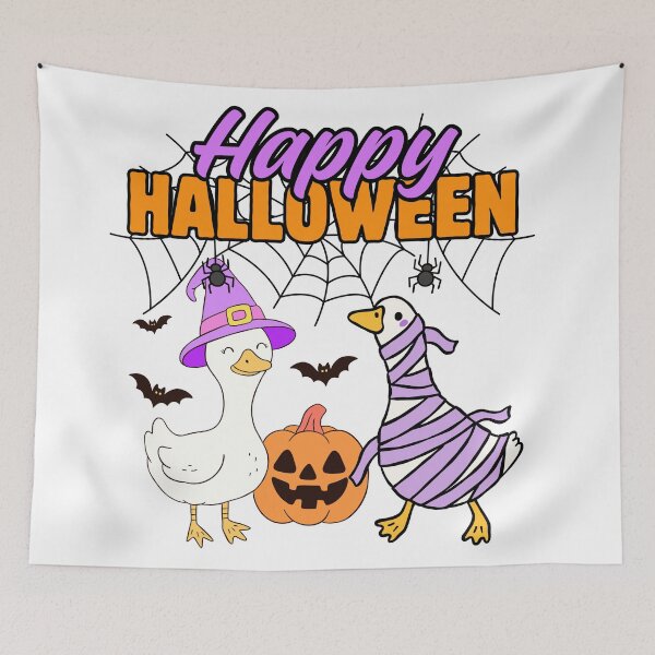 Item preview, Happy Halloween Goose Goose Spider designed and sold by The Retromotel.