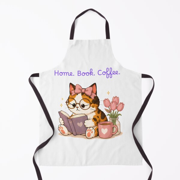 Item preview, Cozy Cute Calico Cat Books Illustration - Home designed and sold by Lunexa-Lab.