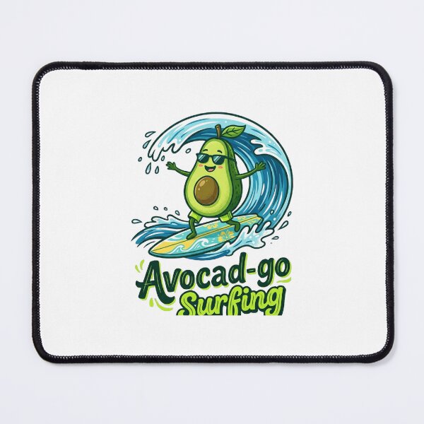 Item preview, Avocad go Surfing Funny Summer Avocado Tee designed and sold by 7Four1 Designs.