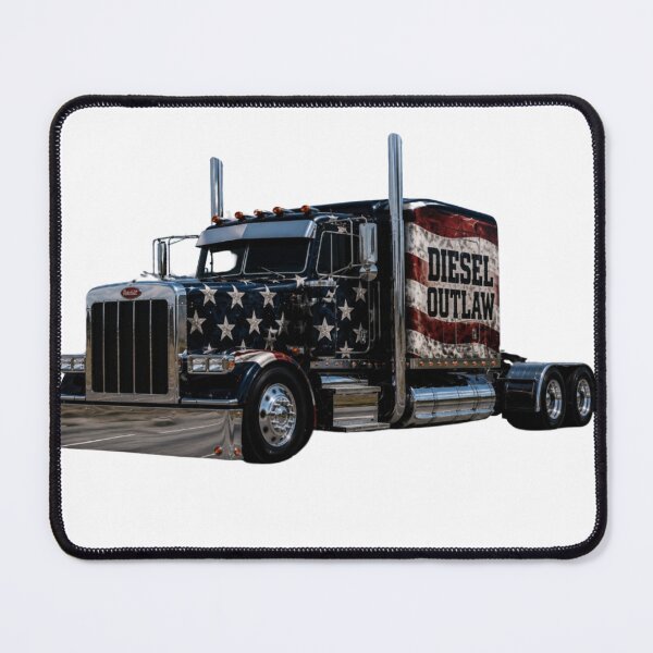 Item preview, .Diesel Outlaw Patriotic Semi Truck | American Flag Peterbilt Big Rig Trucker T-Shirt Design designed and sold by Diesel outlaw .