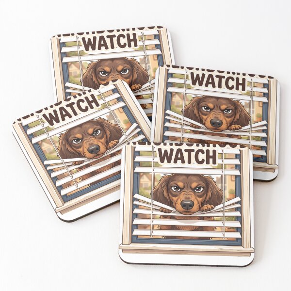 Item preview, Neighborhood Watch Dachshund – Funny Nosy Dog Peeking Through Blinds designed and sold by jgoteiner.