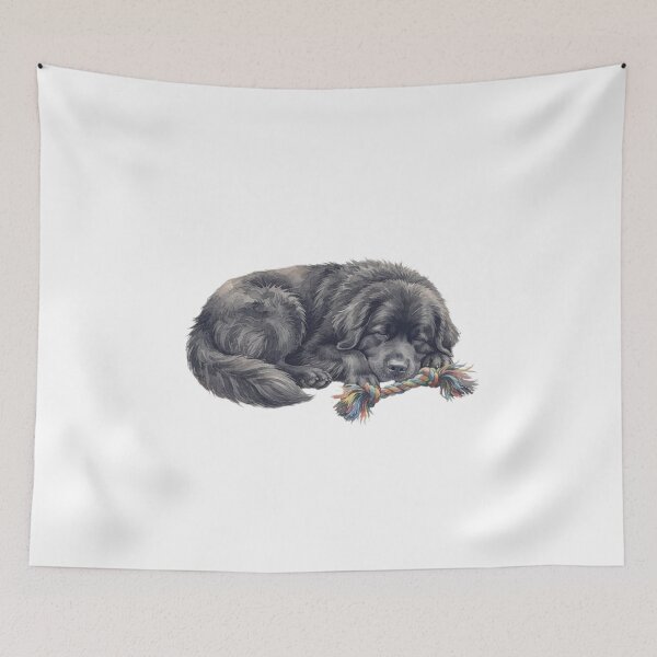 Item preview, Watercolor Newfoundland sleeping designed and sold by TheMagicIcon.