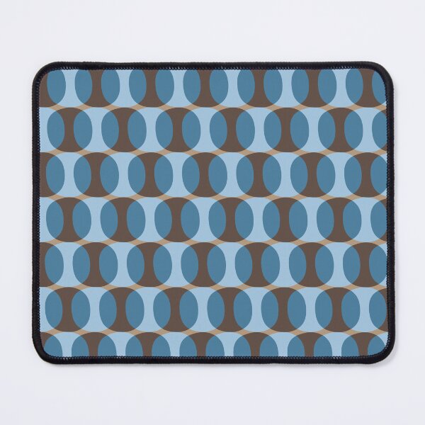 Item preview, Mid Century Modern Abstract Geometric Spheramod Dot Pattern in Ice Blue and Brown designed and sold by kierkegaard.
