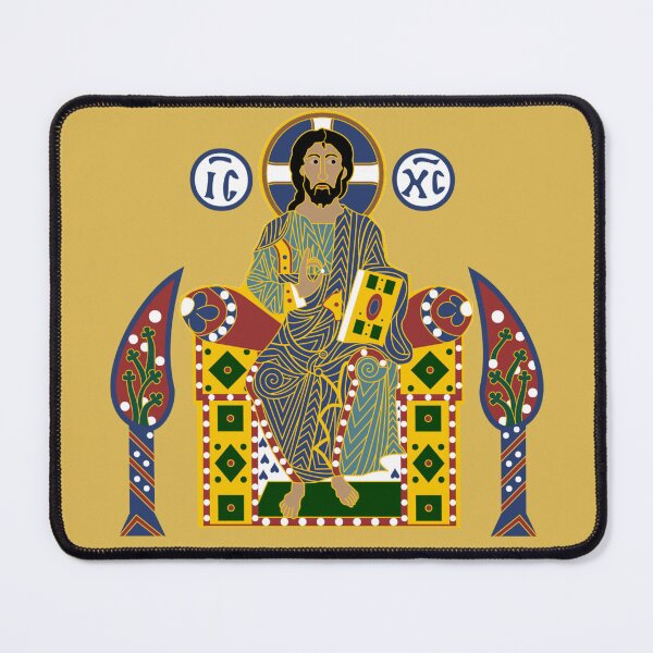 Item preview, Detailed Historical Orthodox Christian Jesus Christ Icon Etching designed and sold by Super Epic Based History.
