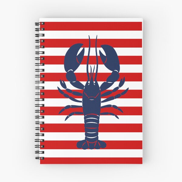 Item preview, Nautical Theme Lobster on Red Stripes designed and sold by The Retromotel.