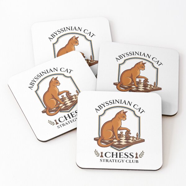 Item preview, Abyssinian Cat Chess Strategy Club Board Knight designed and sold by PictoVibe.