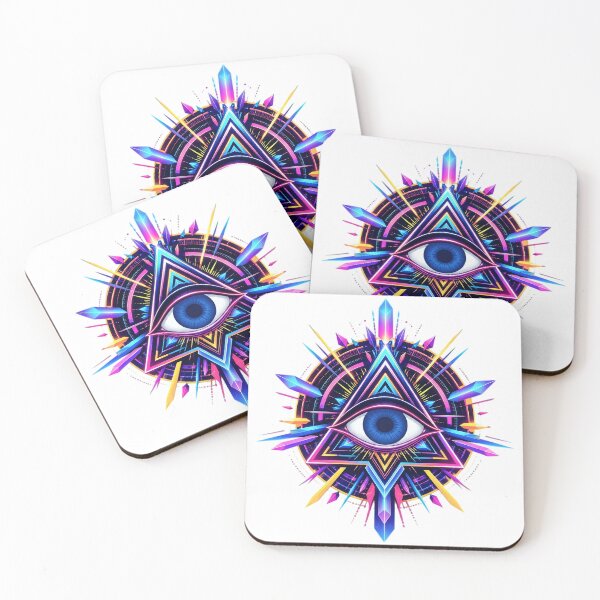 Item preview, Neon All Seeing Eye designed and sold by syotos-ai.