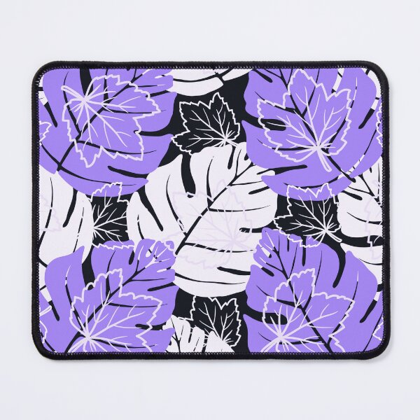 Item preview, Midnight Botanical: Lilac & Monochrome Leaf Pattern designed and sold by LiveLearnCreate.