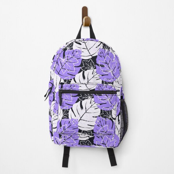 Item preview, Midnight Botanical: Lilac & Monochrome Leaf Pattern designed and sold by LiveLearnCreate.