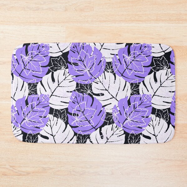 Item preview, Midnight Botanical: Lilac & Monochrome Leaf Pattern designed and sold by LiveLearnCreate.