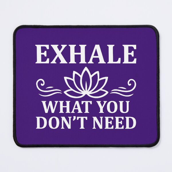 Item preview, Exhale What You Don’t Need – Minimalist Lotus Quote Design designed and sold by DesignHouse07.