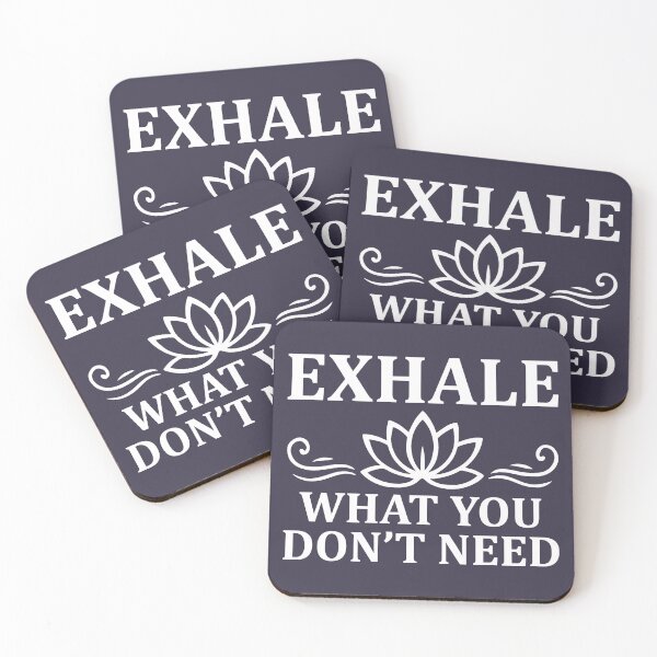 Item preview, Exhale What You Don’t Need – Minimalist Lotus Quote Design designed and sold by DesignHouse07.