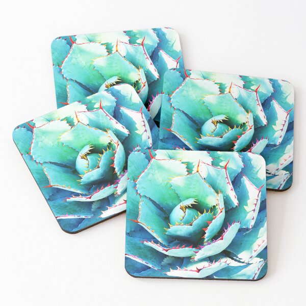 Item preview, Turquoise Succulent Plant with Red Spikes designed and sold by jaynerushton.