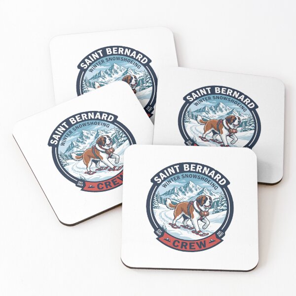 Item preview, Saint Bernard Winter Snowshoeing Crew Mountain Trail designed and sold by PictoVibe.