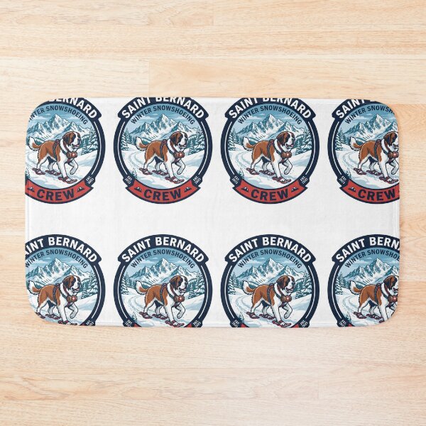 Item preview, Saint Bernard Winter Snowshoeing Crew Mountain Trail designed and sold by PictoVibe.