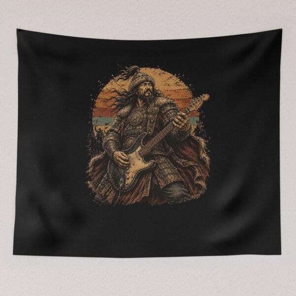 Item preview, Mongol Warrior Electric Guitarist Design designed and sold by snowry.