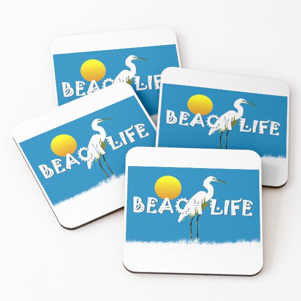 Item preview, Beach Life Sun and Great White Egret designed and sold by Dlt1981.