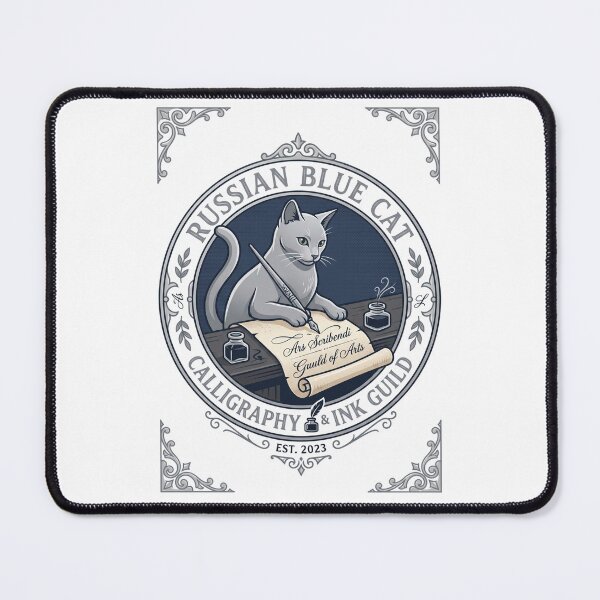 Item preview, Russian Blue Cat Calligraphy Ink Guild Dip Pen designed and sold by PictoVibe.