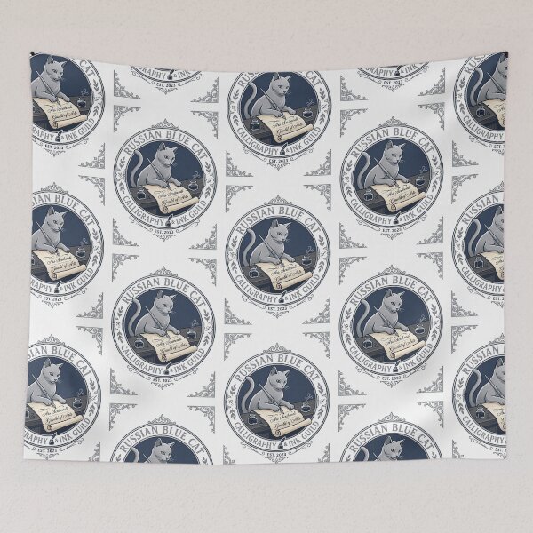 Item preview, Russian Blue Cat Calligraphy Ink Guild Dip Pen designed and sold by PictoVibe.