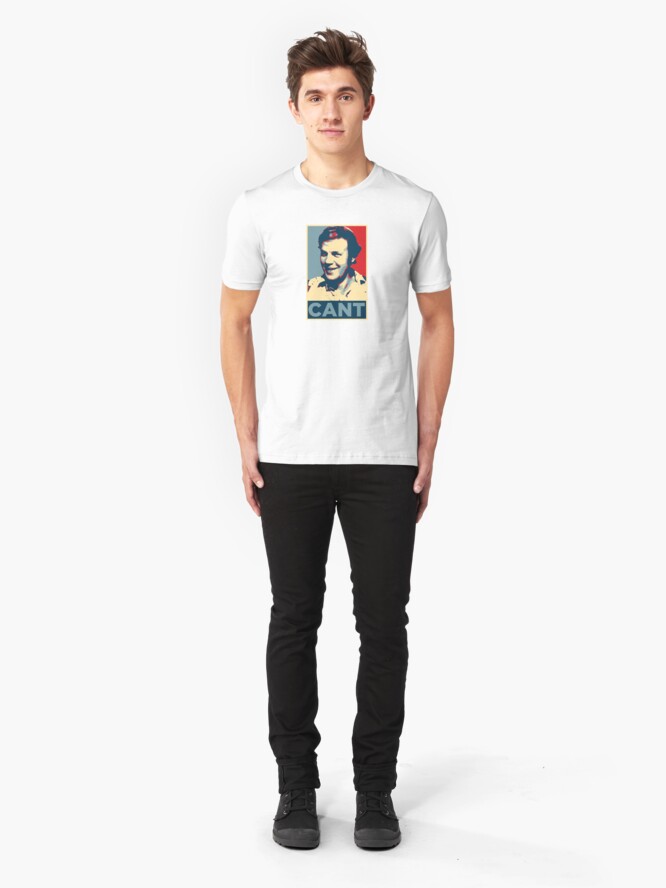 Alternate view of YES WE CANT: Barack Obama styled poster Slim Fit T-Shirt