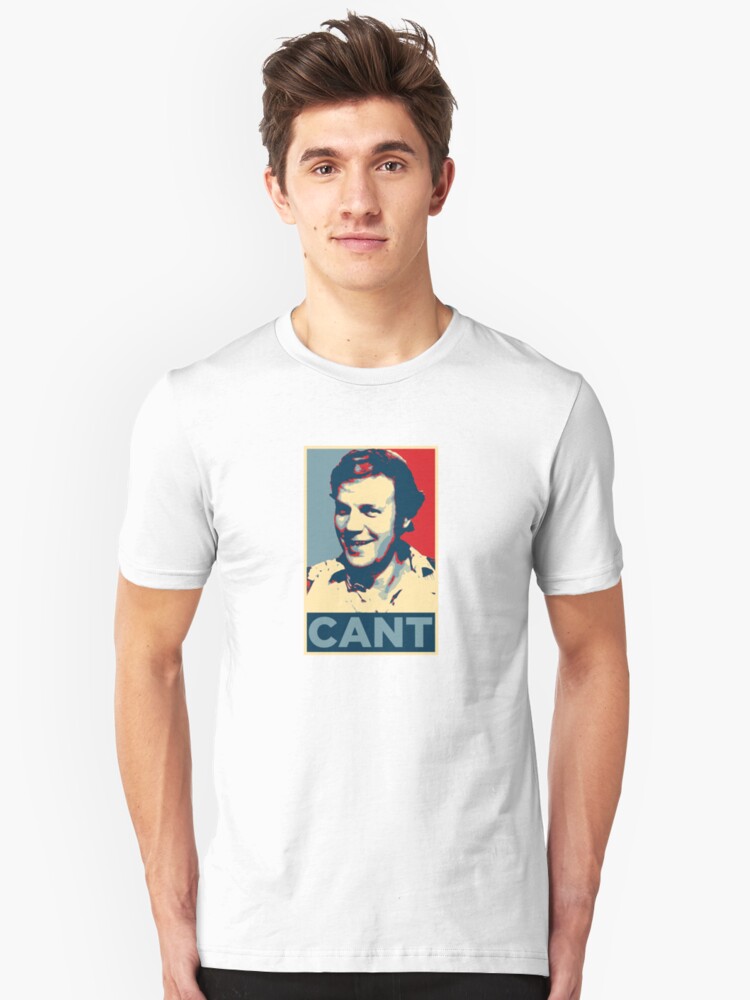 Alternate view of YES WE CANT: Barack Obama styled poster Slim Fit T-Shirt