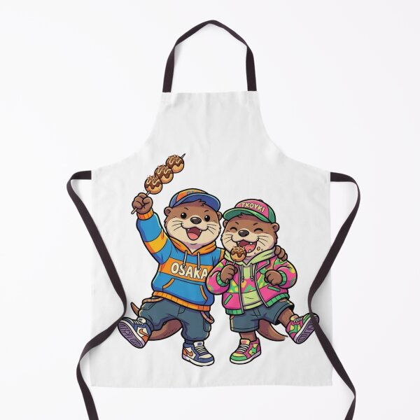 Item preview, Cute Otters Eating Japanese Takoyaki in Osaka Streetwear designed and sold by TaiwanMemory.