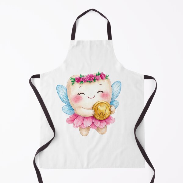 Item preview, Cute Tooth Fairy Holding Gold Coin | Watercolor Fairy Tooth designed and sold by Mommy-Smile.