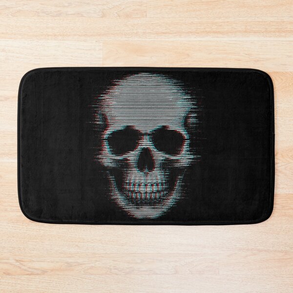 Item preview, Glitch Skull – CRT Scanline Retro Analog Skeleton with Chromatic Aberration designed and sold by ShirtRemarks.