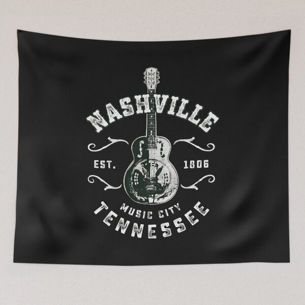 Item preview, Distressed Music City Guitar Badge  designed and sold by OhSusiVee.