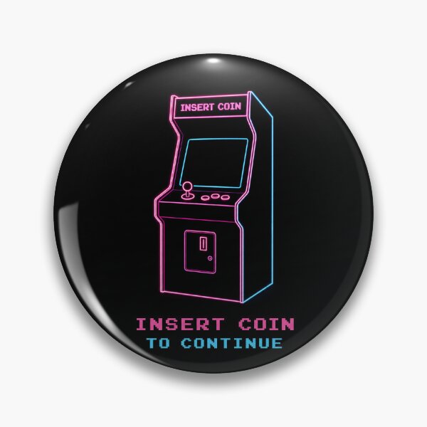 Item preview, Neon Arcade Cabinet – Insert Coin to Continue Retro Gaming Art designed and sold by ShirtRemarks.
