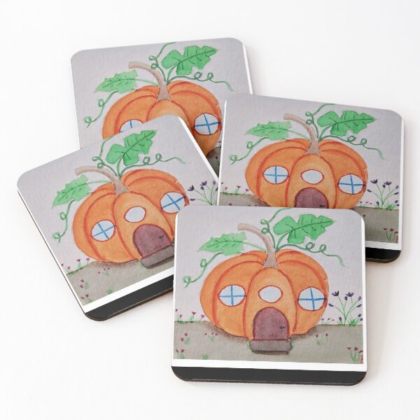 Item preview, Whimsical Pumpkin House Watercolor designed and sold by TeronMurrayArt.