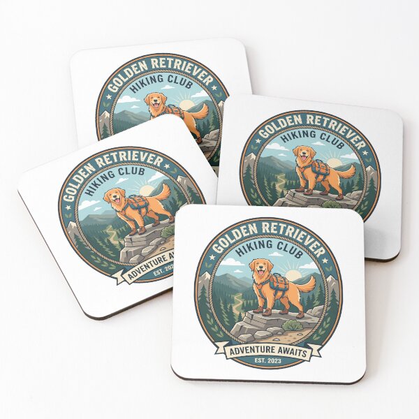 Item preview, Golden Retriever Hiking Club Mountain Trail Backpack designed and sold by PictoVibe.