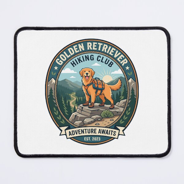 Item preview, Golden Retriever Hiking Club Mountain Trail Backpack designed and sold by PictoVibe.