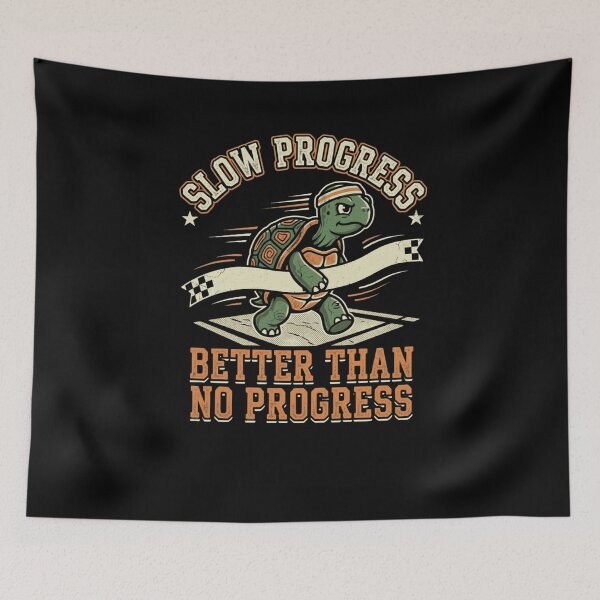 Item preview, Slow Progress Better Than No Progress Turtle Runner designed and sold by snowry.