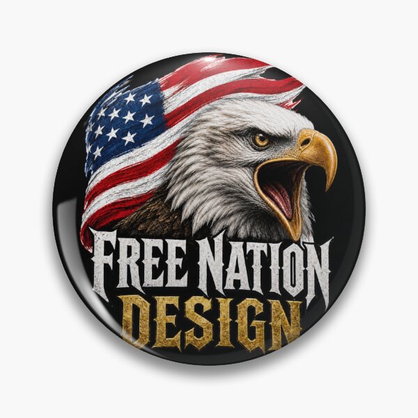 Item preview, Patriotic Bald Eagle American Flag - Free Nation Design designed and sold by FREENATION2026.
