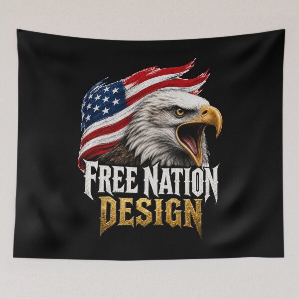 Item preview, Patriotic Bald Eagle American Flag - Free Nation Design designed and sold by FREENATION2026.