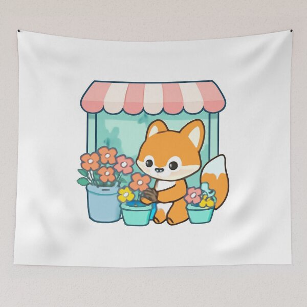 Item preview, Fox Flower Shop designed and sold by foryouandyours.