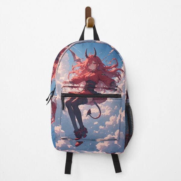 Item preview, Red demon girl flying in the skies designed and sold by ArtsJulian.
