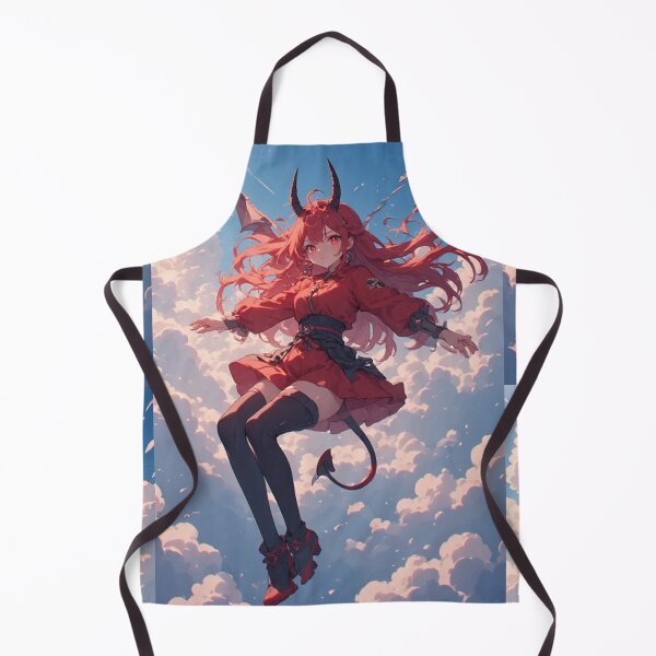 Item preview, Red demon girl flying in the skies designed and sold by ArtsJulian.