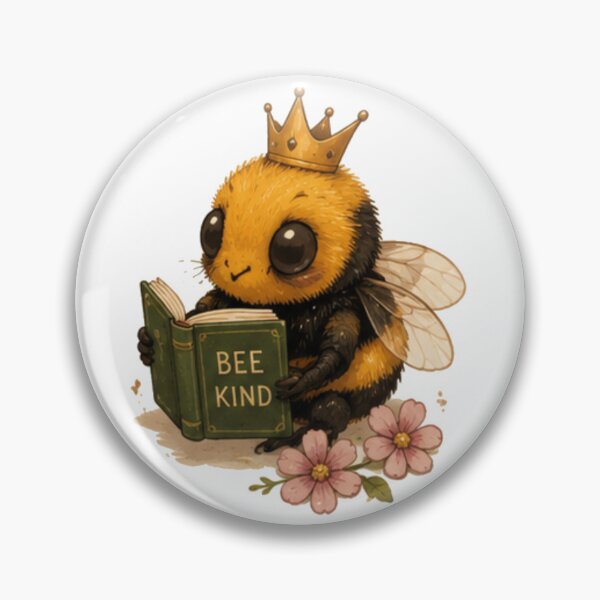 Item preview, Adorable Bookworm Bumblebee with Crown designed and sold by JustFeature.