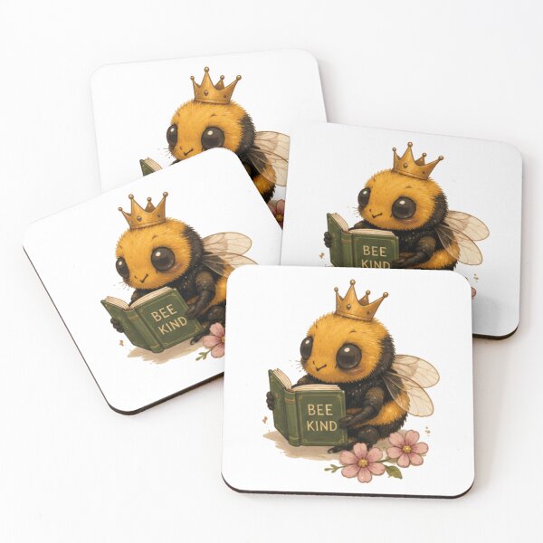Item preview, Adorable Bookworm Bumblebee with Crown designed and sold by JustFeature.