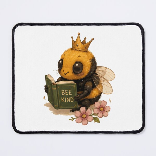 Item preview, Adorable Bookworm Bumblebee with Crown designed and sold by JustFeature.